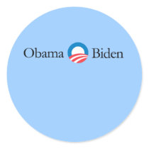 Obama Biden Round Sticker
