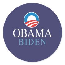 Obama Biden Round Stickers