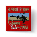 Obama Biden Support Our Troops buttons