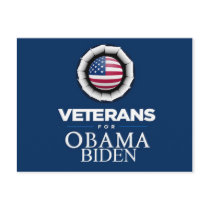 Obama Biden VETERANS Postcard