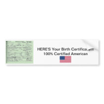 Obama birth certificate bumper stickers