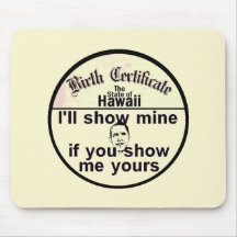 Obama BIRTH CERTIFICATE Mousepad