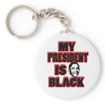 Obama Black President Keychain