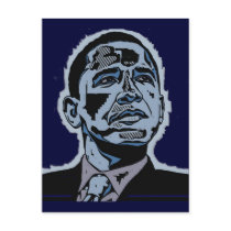 Obama Blue Postcard