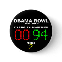 Obama Bowl - Official Scoring Pinback Button