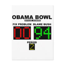 Obama Bowl - Official Scoring Postcard