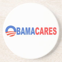 Obama cares beverage coaster