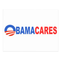 Obama cares postcard