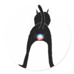 Obama Cat Round Sticker