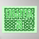 Obama Celtic Knotwork Poster posters