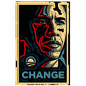 Obama Change photo sculptures
