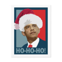 Obama Christmas Ho Ho Ho Postcard