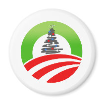 Obama Christmas Fridge Magnets