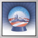 obama christmas - snow globe posters