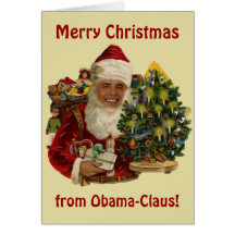 Obama Claus, Funny Barack Obama Santa Claus Cards