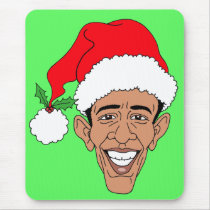 Obama Claus Mouse Pads