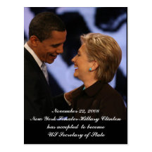 Obama - Clinton Inauguration Keepsakes Post Cards