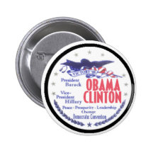 OBAMA CLINTON Pres VP Button