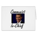 OBAMA COMMUNIST IN CHIEF cards