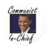 OBAMA COMMUNIST IN CHIEF STICKER