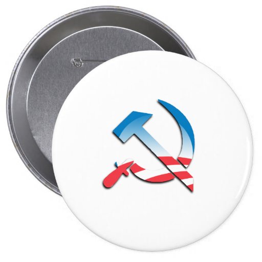 Obama Communist Symbol Pinback Button