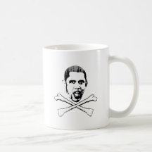 Obama Cross Bones Faded.png Mugs