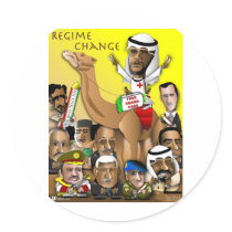 Obama Crude Policy Round Stickers