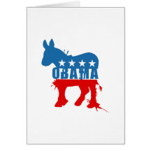 Obama Democrat T-shirt Card