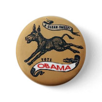 Obama Democratic Donkey Button