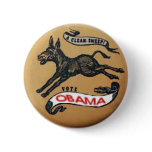 Obama Democratic Donkey Button