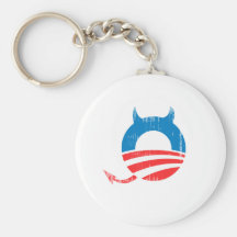Obama Devil blue Faded.png Key Chain
