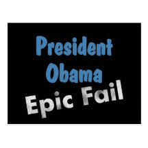 Obama epic fail post cards