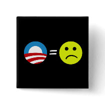 Obama Equals Frowns Button