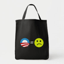 Obama Equals Frowns Canvas Bag