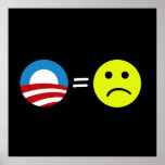 Obama Equals Frowns Poster