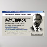 Obama - Fatal Error: Protest Poster posters