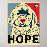 obama first puppy -  hope print