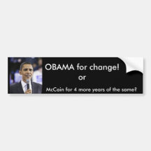 Obama for Change Bumper Stickers
