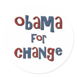 Obama for Change Round Sticker