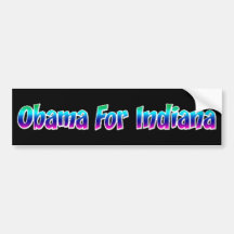 Obama For Indiana Bumper Sticker