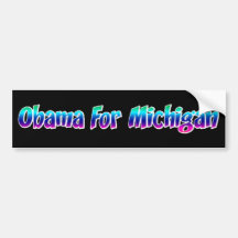 Obama For Michigan Bumper Stickers