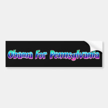 Obama For Pennsylvania Bumper Stickers