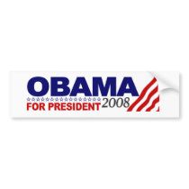 Obama For President 2008 Bumper Sticker