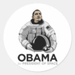 Obama for President of Space Round Sticker