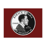 Obama For President (Red) Postcard