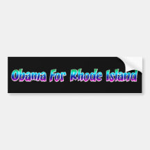 Obama For Rhode Island Bumper Sticker