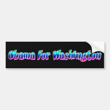 Obama For Washington Bumper Sticker