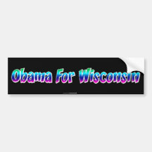 Obama For Wisconsin Bumper Sticker