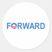 Obama Forward Round Stickers