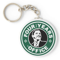 Obama Four More Years starbucks style Keychains